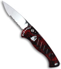 Piranha Fingerling Red Automatic Knife (Mirror SER)