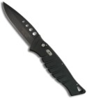 Black Tactical Piranha Amazon Automatic Knife w/ Safety  (Black / PLN)