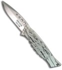 Silver & Black Striped Piranha Amazon Knife w/ Safety  (Mirror / PLN)