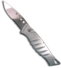 Piranha Silver Amazon Automatic Knife (3.5" Serr)