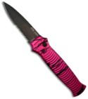 Piranha Bodyguard Hot Pink Tactical Automatic Knife (Black SER)