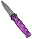 Plum Piranha Bodyguard Automatic Knife (Bead Blast SER)