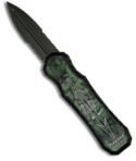 Piranha Green Excalibur Double Action OTF Knife (Black SER)
