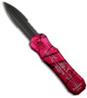 Piranha Hot Pink Excalibur Double Action OTF Knife (Black SER)