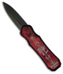 Piranha Red Excalibur Double Action OTF Knife (Black PLN)
