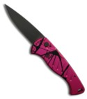 Hot Pink Piranha Fingerling Automatic Knife (Black PLN)