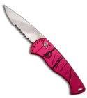 Hot Pink Piranha Fingerling Automatic Knife (SER)