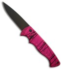 Hot Pink Piranha Pocket Automatic Knife (Black PLN)