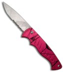 Hot Pink Piranha Pocket Automatic Knife (SER) P1-PKS