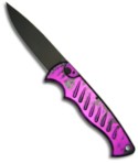 Piranha Pocket Plum Automatic Knife (DLC Black PLN)