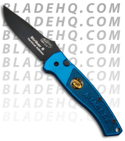 Randall King Blue Tactical Swift Striker II Auto Knife (Black PLN)