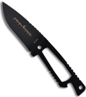 Schrade Fixed Blade Knife Knuckles & Flashlight Combo (3.1" Black Plain) SCHF5