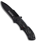 Smith & Wesson Black Ops Gray Spring Assisted Knife (Black PLN) SWBLOP3