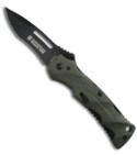 Smith & Wesson Black Ops Green Spring Assist Knife (Black PLN) SWBLOP2G