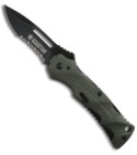 Smith & Wesson Black Ops Green Spring Assist Knife (Black SER) SWBLOP2GS