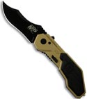 Smith & Wesson Desert MAGIC Spring Assist Drop Point Knife (Black PLN) SWMP1BD