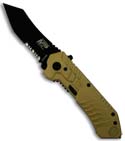 Smith & Wesson Desert MAGIC Spring Assist Tanto Knife (Black SER) SWMP2BSD