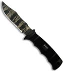 SOG Seal Pup Elite TigerStripe Fixed Knife w/ Kydex Sheath (TiNi SER) E37TS-K