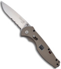 SOG Flash II Spring Assited Knife w/ Aluminum Handles (Satin SER) SGFSA-98