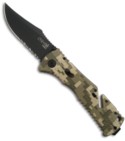TF-10 SOG Digital Camo Trident Knife (Drop Point Black)