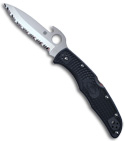 Spyderco Endura 4 FRN Manual Knife w/ Emerson Wave (Satin Full SER) C10SGYW