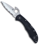 Spyderco Delica Emerson Opener Manual Knife (Silver Full SER) C11SGYW