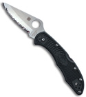 Spyderco Green Delica 4 FRN Manual Knife (Silver Full SER) C11SGRE