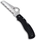 Spyderco Rescue 79 mm Black FRN Manual Knife (Satin SER) C45SBK