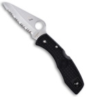 Spyderco Salt I Black FRN Manual Knife (Satin SER) C88SBK