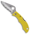 Spyderco Keychain Ladybug 3 Salt Yellow FRN Manual Knife (Satin SER) LYLS3