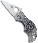 Spyderco Stainless Steel Etched Spin Manual Knife (PLN) C86PET