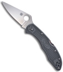 Spyderco Delica Flat Ground Gray Manual Knife (PLN) C11FPGY