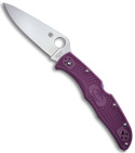 Spyderco ENDURA Flat Ground Purple Manual Knife (PLN) C10FPPR