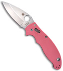 Spyderco Manix 2 Pink G-10 Manual Knife 83mm (Satin PLN) C101GPPN2