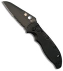 Spyderco Embassy Automatic Knife (Black SER) C121BKPS
