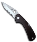 Spyderco Baby Goddard Burgundy Micarta Manual Knife (SER) C20BGMPS