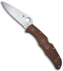 Spyderco ENDURA Flat Ground Brown Manual Knife (PLN) C10FPBN