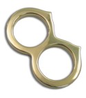 Woody Knuckles High Polish Brass EDC Two Finger Knuckles