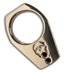 Woody Knuckles Coffin Popper PLUS+ High Polish Brass Finger Knuckles