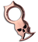 Woody Knuckles Spike Top Skull Popper High Polish Copper Finger Knuckles