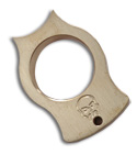 Woody Knuckles Key Ring Stinger Brushed Brass Finger Knuckle