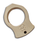 Woody Knuckles Key Ring Popper Brushed Brass Finger Knuckle