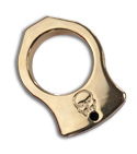 Woody Knuckles Key Ring Popper Polished Brass Finger Knuckle