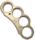 Woody Knuckles Punk Pounder PLUS+ Brushed Brass Four Finger Knuckles