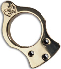 Woody Knuckles Key Ring Undertaker Polished Brass Finger Knuckle
