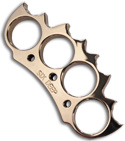 Woody Knuckles 6-Deep Polished Brass Four Finger Knuckles