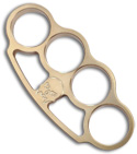 Woody Knuckles Evening Duster Brushed Brass Four Finger Knuckles w/ Skull
