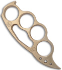 Woody Knuckles Street Duster Brushed Brass Four Finger Knuckles w/ Skull