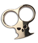 Woody Knuckles High Polish Brass T-Skull Double Two Finger Knuckles