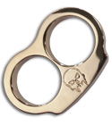 Woody Knuckles High Polish Brass EDC PLUS+ Two Finger Knuckles